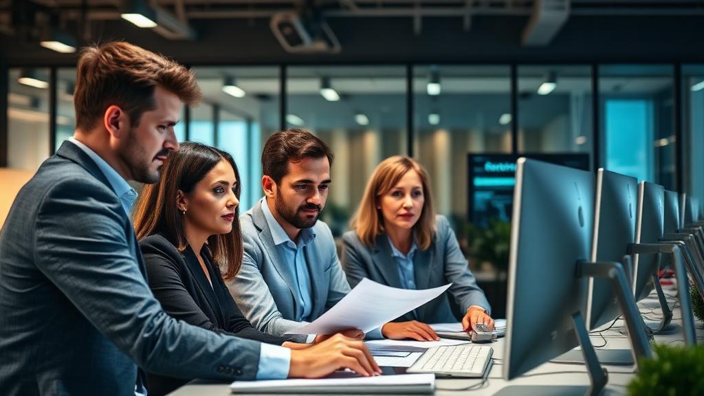 Expert team at work providing professional services