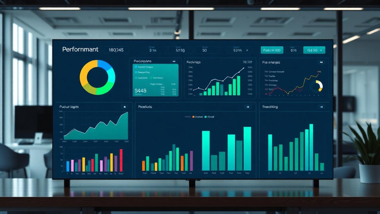 Performance metrics and data analytics dashboard